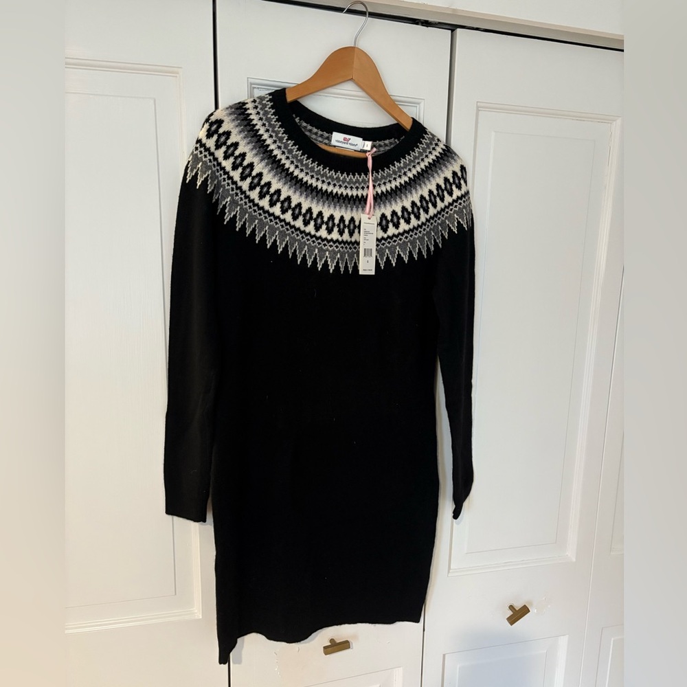 Vineyard Vines black wool dress